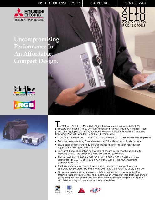 Product Brochure - Mitsubishi Electric Sales Canada Inc.