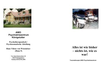 Alles ist wie bisher â nichts ist, wie es war! - AWO Psychiatriezentrum