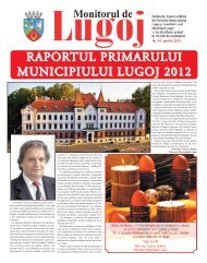 RAPORTUL PRIMARULUI MUNICIPIULUI LUGOJ 2012 - PrimÄria ...