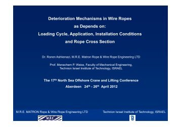 MRE Matron Rope and Wire Rope Engineering