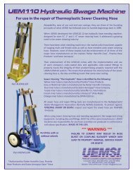 For use in the repair of Thermoplastic Sewer Cleaning ... - UEMSI