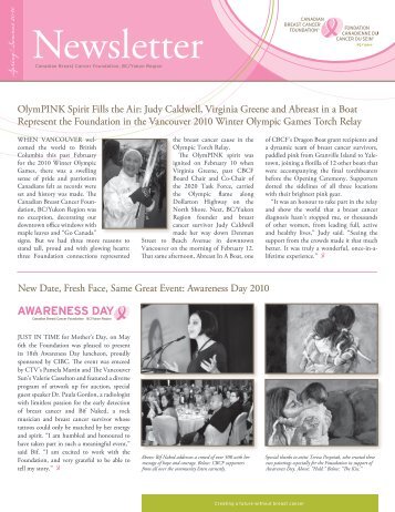 Newsletter - Canadian Breast Cancer Foundation