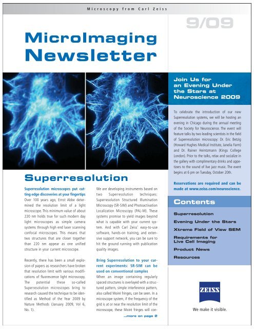 MicroImaging Newsletter Sept 09:Layout 1 - Carl Zeiss