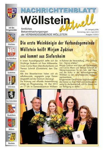 KW 14 / 04.04.2013 - Verbandsgemeinde WÃƒÂ¶llstein