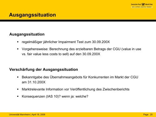 Abschreibung des GeschÃ¤ftswertes nach IFRS - Eine ...