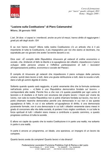 âLezione sulla Costituzioneâ di Piero Calamandrei - CGIL Funzione ...