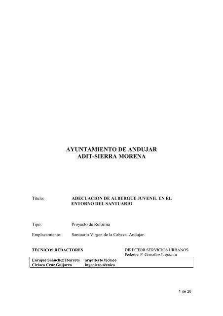 P02 MEMORIA DESCRIPTIVA - Ayuntamiento de AndÃºjar