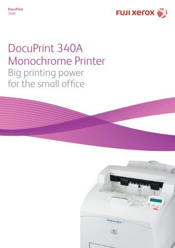DocuPrint 340A Brochure - Fuji Xerox Printers