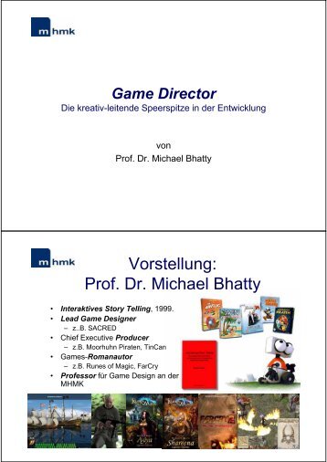 Vorstellung: Prof. Dr. Michael Bhatty - Munich Gaming