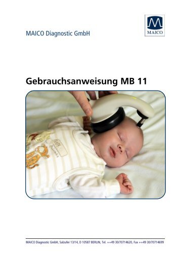 Gebrauchsanweisung MB 11 - Maico Diagnostics