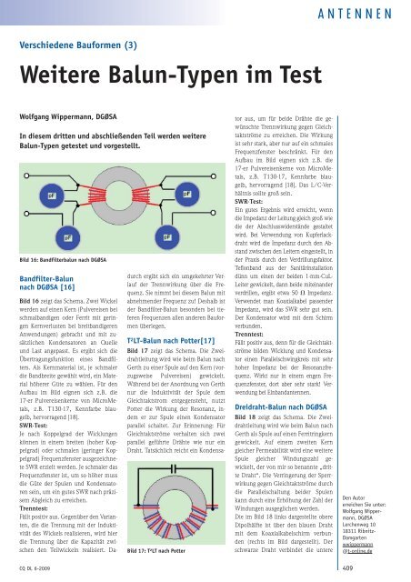 Weitere Balun-Typen im Test