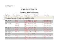 Fall 2013 Class Schedule - Brewton-Parker College