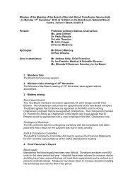Board Minutes 17th December 2012. - Irish Blood Transfusion Service