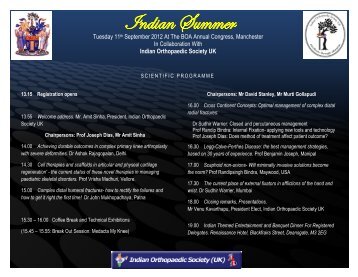 3rd Indian Summer Scientific Conference at BOA Annual ...