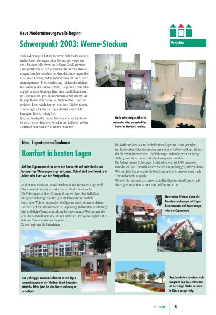 Bau-In Ausgabe 1/2003 - Bauverein zu Lünen