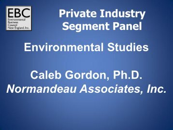 Caleb Gordon, Ph. D. - Environmental Business Council of New ...