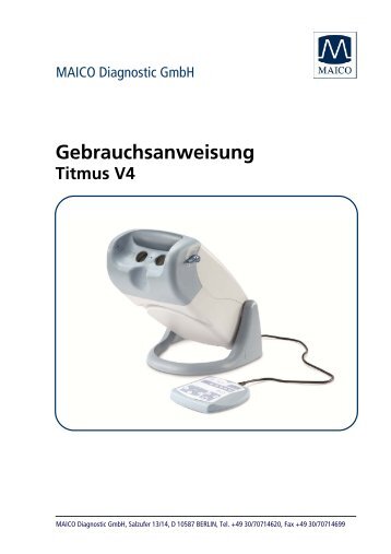 Gebrauchsanweisung Titmus V4