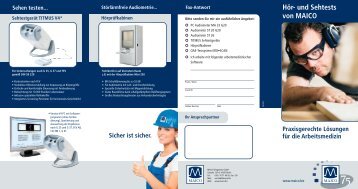 Hör- und Sehtests von MAICO - Maico Diagnostics