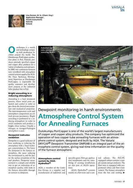 Atmosphere Control System for Annealing Furnaces - Ferronova