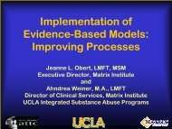 Implementation of Evidence-Based Models: Improving Processes