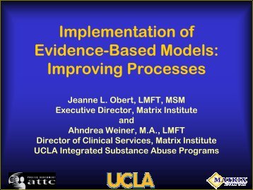 Implementation of Evidence-Based Models: Improving Processes