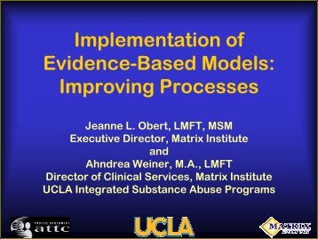 Implementation of Evidence-Based Models: Improving Processes