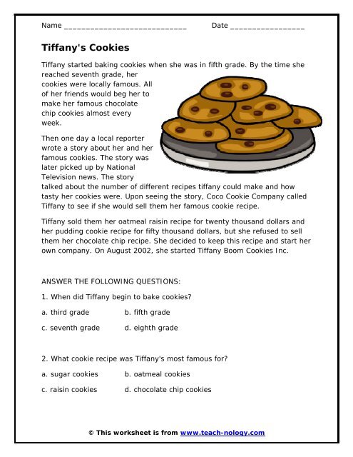 Tiffany's Cookies - Teach-nology
