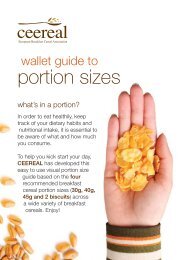 portion sizes - Ceereal