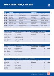 SPIELPLAN MITTWOCH, 8. MAI 2002 - 75. Blue Stars/FIFA Youth Cup