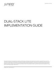 Dual-Stack Lite Implementation Guide - Juniper Networks