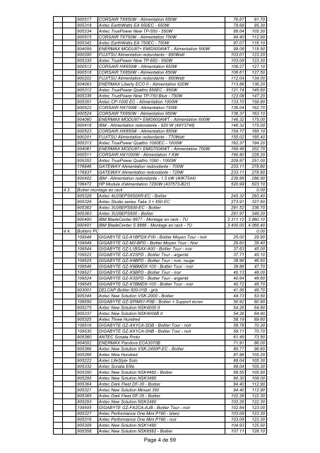 Tarif au 21/01/11 - Micro Plus