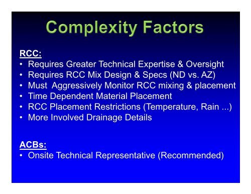 RCC vs. Articulated Concrete Blocks for Overtopping Protection