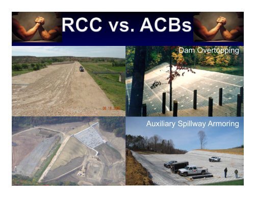 RCC vs. Articulated Concrete Blocks for Overtopping Protection