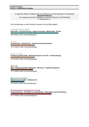 Studiengang 'Medieninformatik'