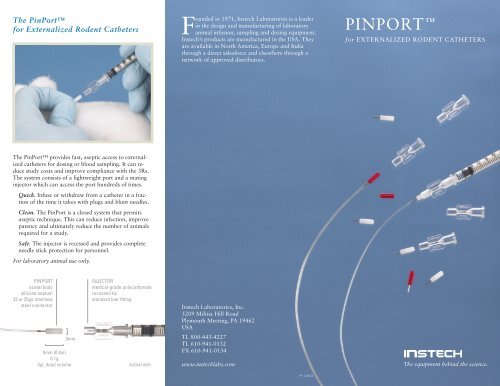 PinPort information - Instech Laboratories, Inc.