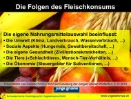 PrÃ¤sentation - Schweizerische Vereinigung fÃ¼r Vegetarismus
