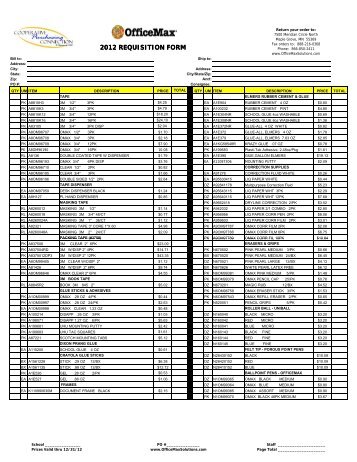 2012 OfficeMax Supplies Requisition Form pdf version - Resource ...