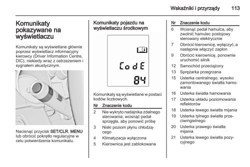 Opel Insignia 2013.5 â Instrukcja obsÅugi â Opel Polska