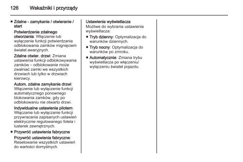 Opel Insignia 2013.5 â Instrukcja obsÅugi â Opel Polska