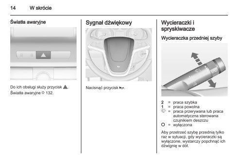 Opel Insignia 2013.5 â Instrukcja obsÅugi â Opel Polska