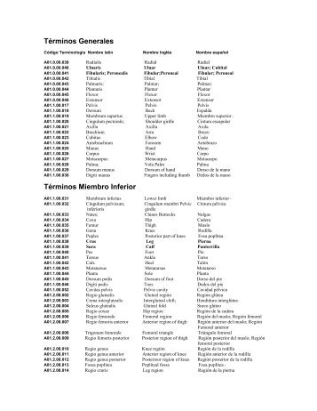 Nomenclatura oficial anatomía - Pages