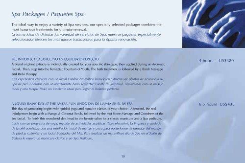 Spa Brochure_FINAL - Paradise By Marriott