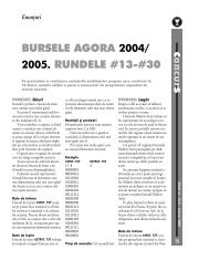 BURSELE AGORA 2004/ 2005. RUNDELE #13-#30 - GInfo