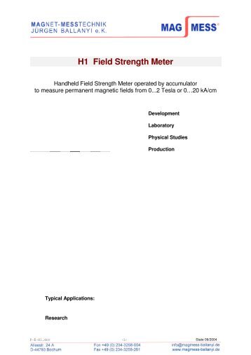 H1 Field Strength Meter
