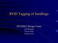 RFID Tagging of Seedlings - University of Washington