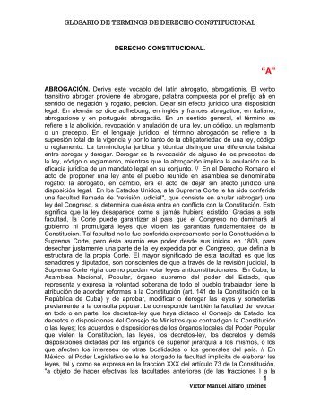 glosario de derecho constitucional - PÃ¡ginas Personales UNAM