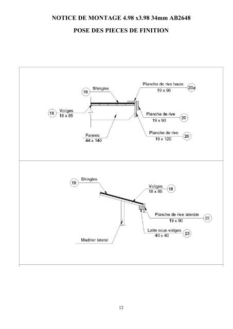 NOTICE DE MONTAGE 4.98 x3.98 34mm AB2648 - Habitat et jardin ...