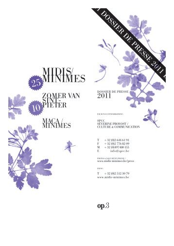 Dossier de presse MM 2011 pour graver - VisitBrussels