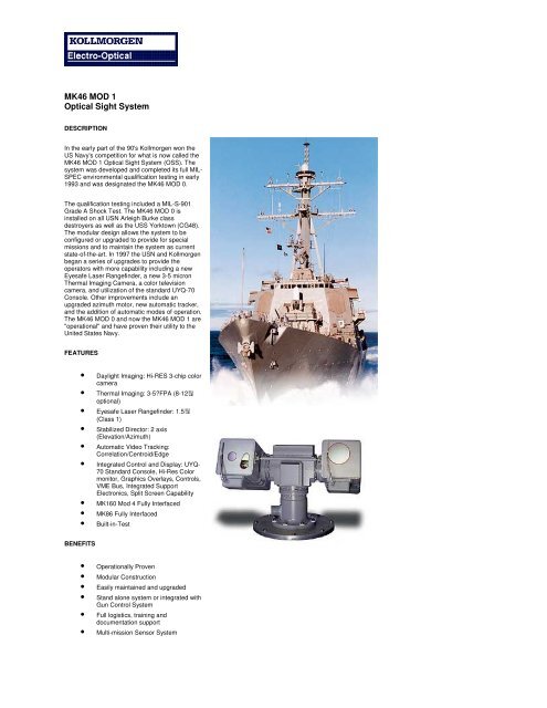 MK46 MOD 1 Optical Sight System - Clermark