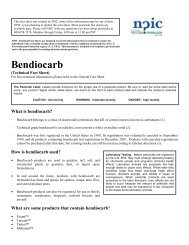 Bendiocarb Technical Fact Sheet - National Pesticide Information ...